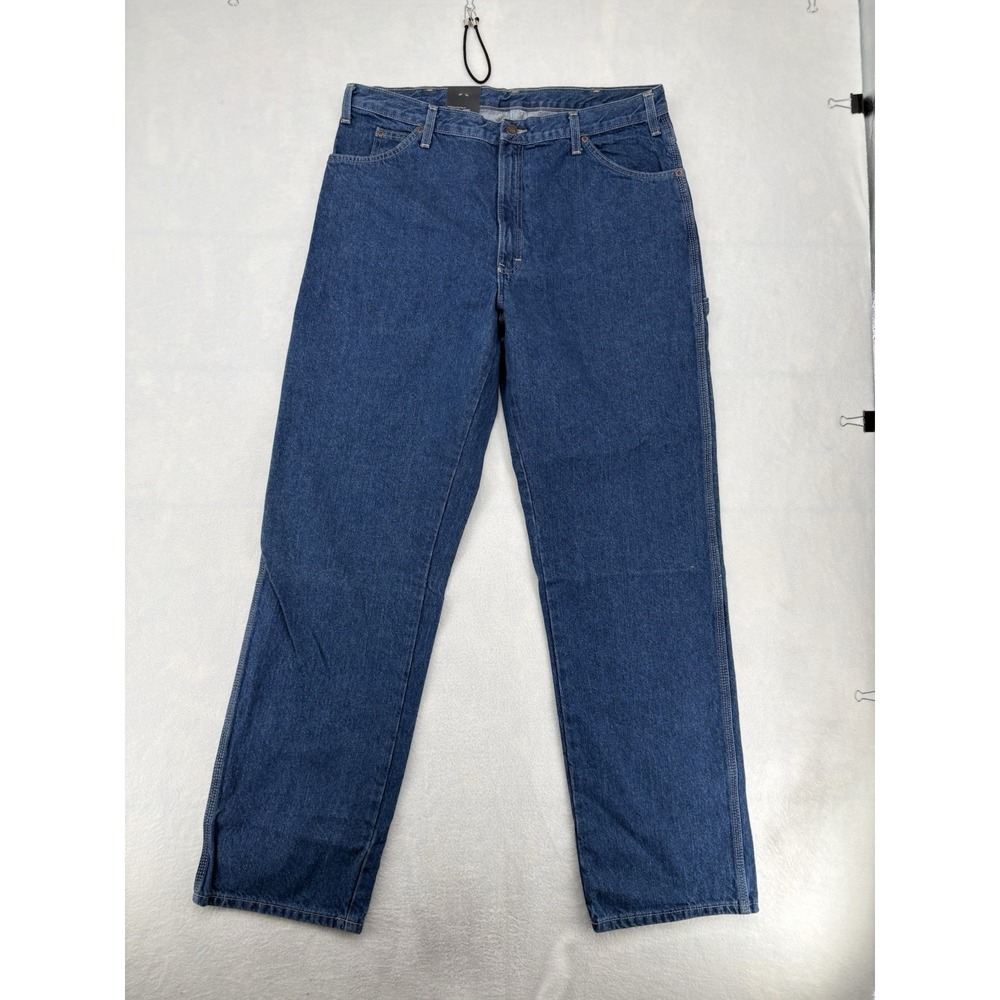 Dickies Mens Relaxed Fit Straight Leg Carpenter Jeans Blue 38x34 1993SNB NEW
